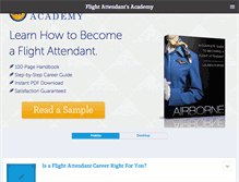 Tablet Screenshot of flightattendantsacademy.com